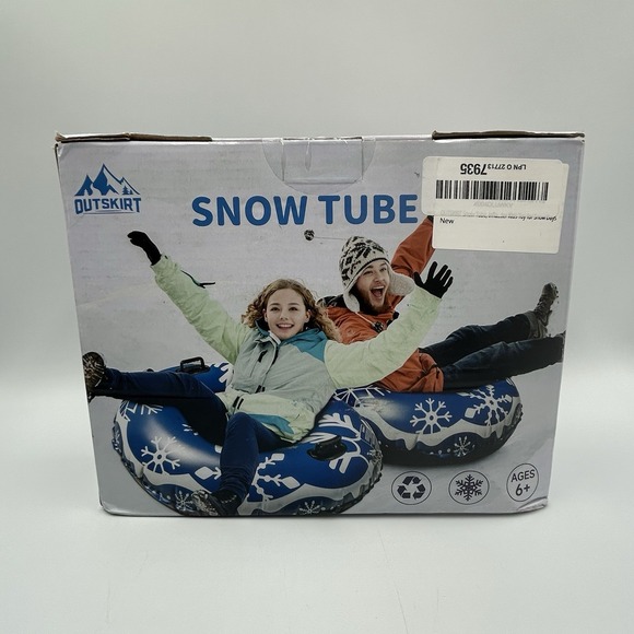 Brand New Outskirt Blue & White Snow Tube 31.5" x 31.5" x 7.8" Model YX-ST01-S - Picture 5 of 10